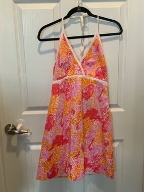 Vintage Lily Pulitzer Halter dress, c. 2001, Sz 8
